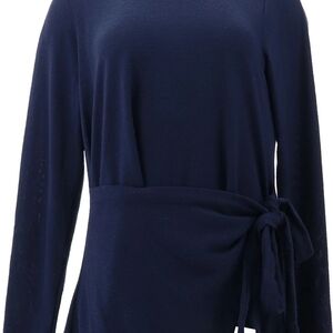 DG2 by Diane Gilman Deep Blue Long Sleeve Shirt
